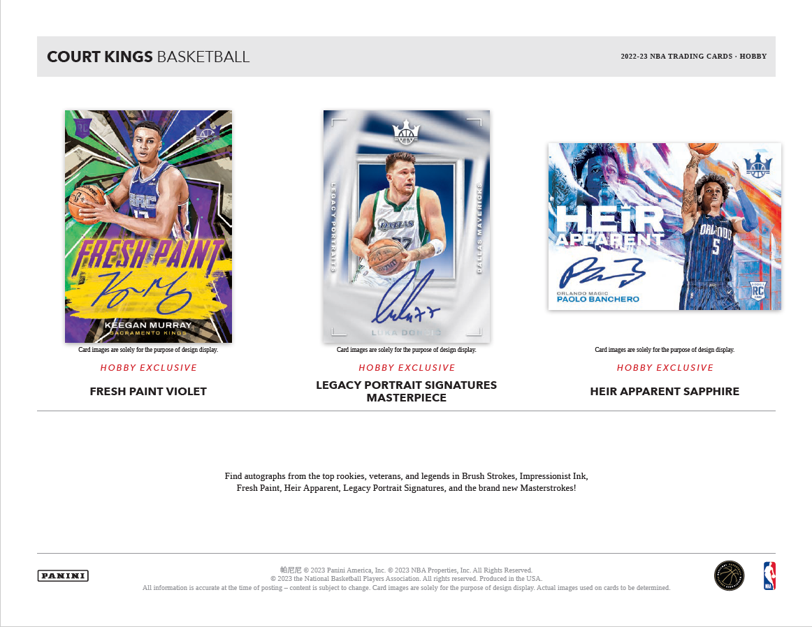 2022-23 Panini Court Kings NBA Basketball Hobby Box