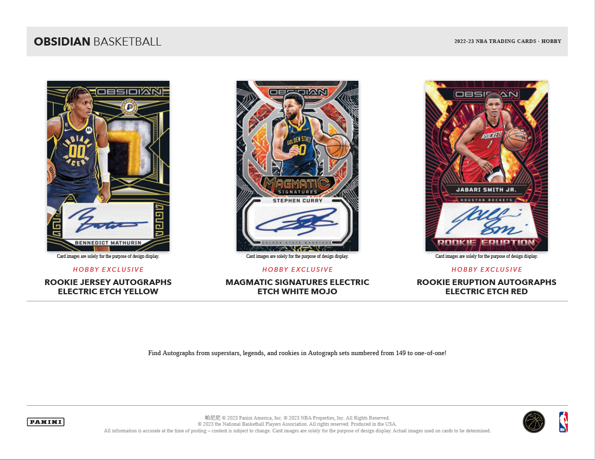 2022-23 Panini Obsidian NBA Basketball Hobby Box
