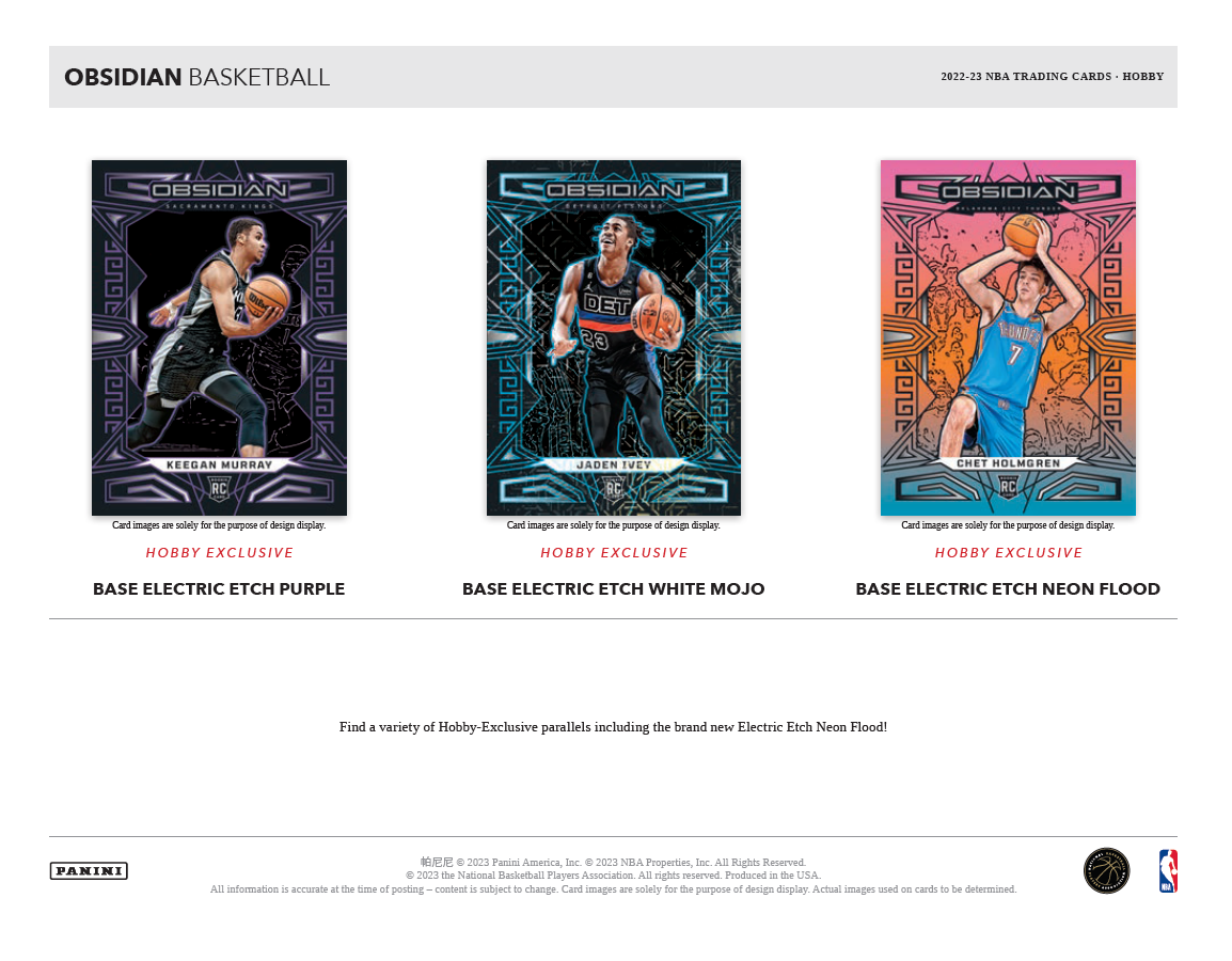 2022-23 Panini Obsidian NBA Basketball Hobby Box
