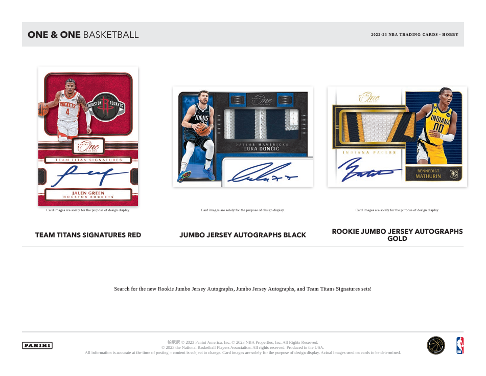 2022-23 Panini One and One NBA Basketball Hobby Box