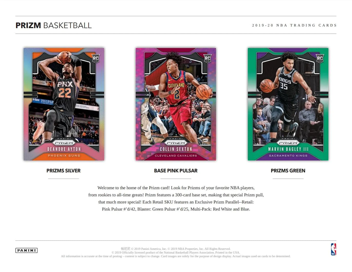 2019-20 Panini Prizm NBA Basketball Retail Box