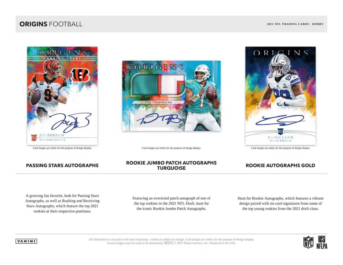 2021 Panini Origins NFL Football Hobby Box