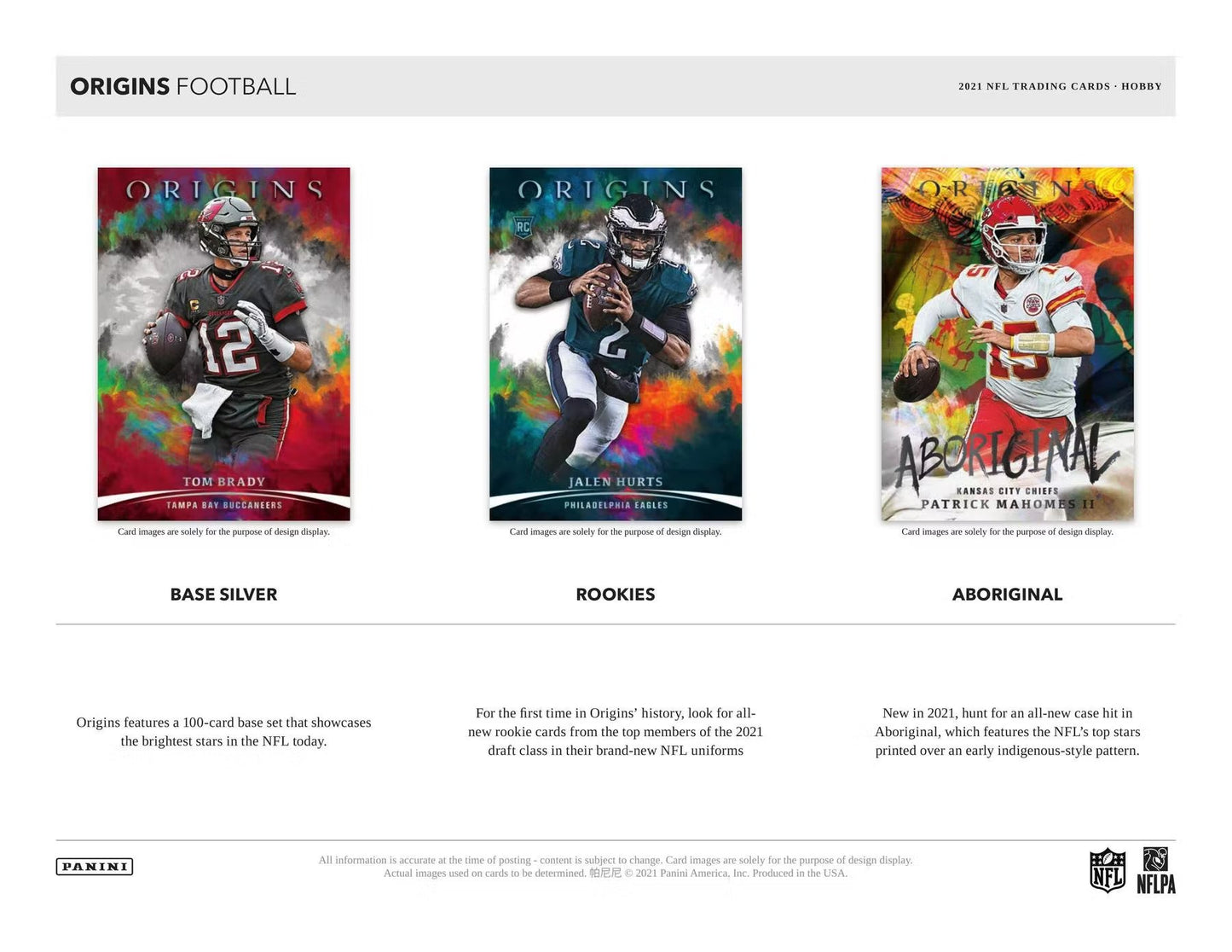 2021 Panini Origins NFL Football Hobby Box