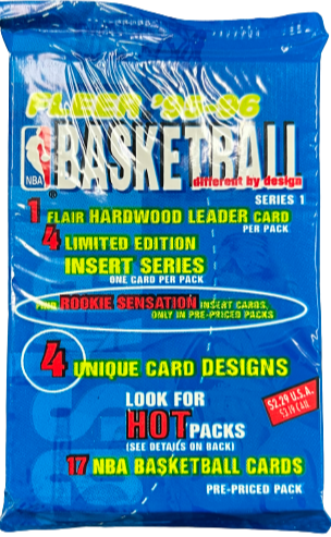 1995-96 Fleer NBA Basketball Series 1 Retail Cello Pack