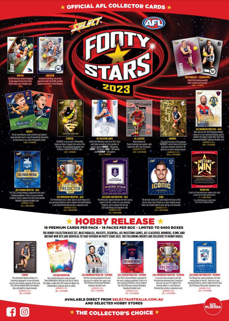 2023 Select AFL Footy Stars Hobby Box