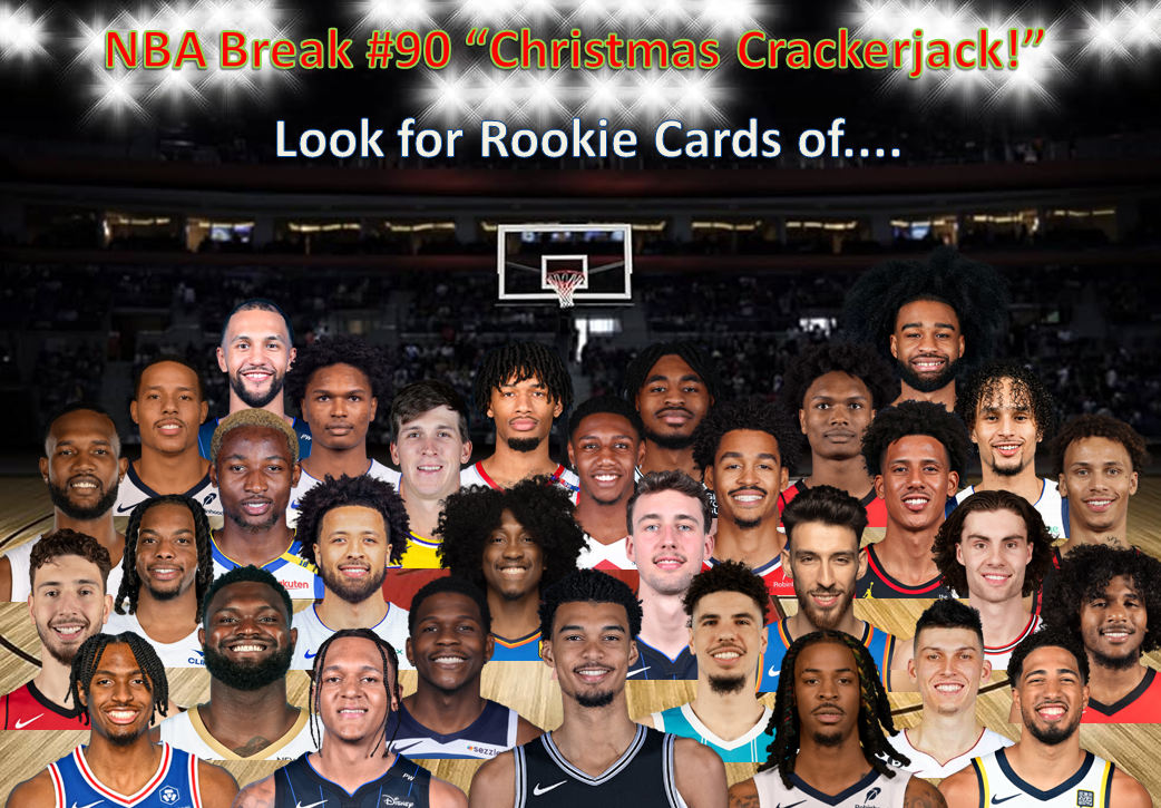 NBA Break #90 "Christmas Crackerjack!"  - 5-Box Multi-Season Break - Random Teams + BONUS Autographed Jersey