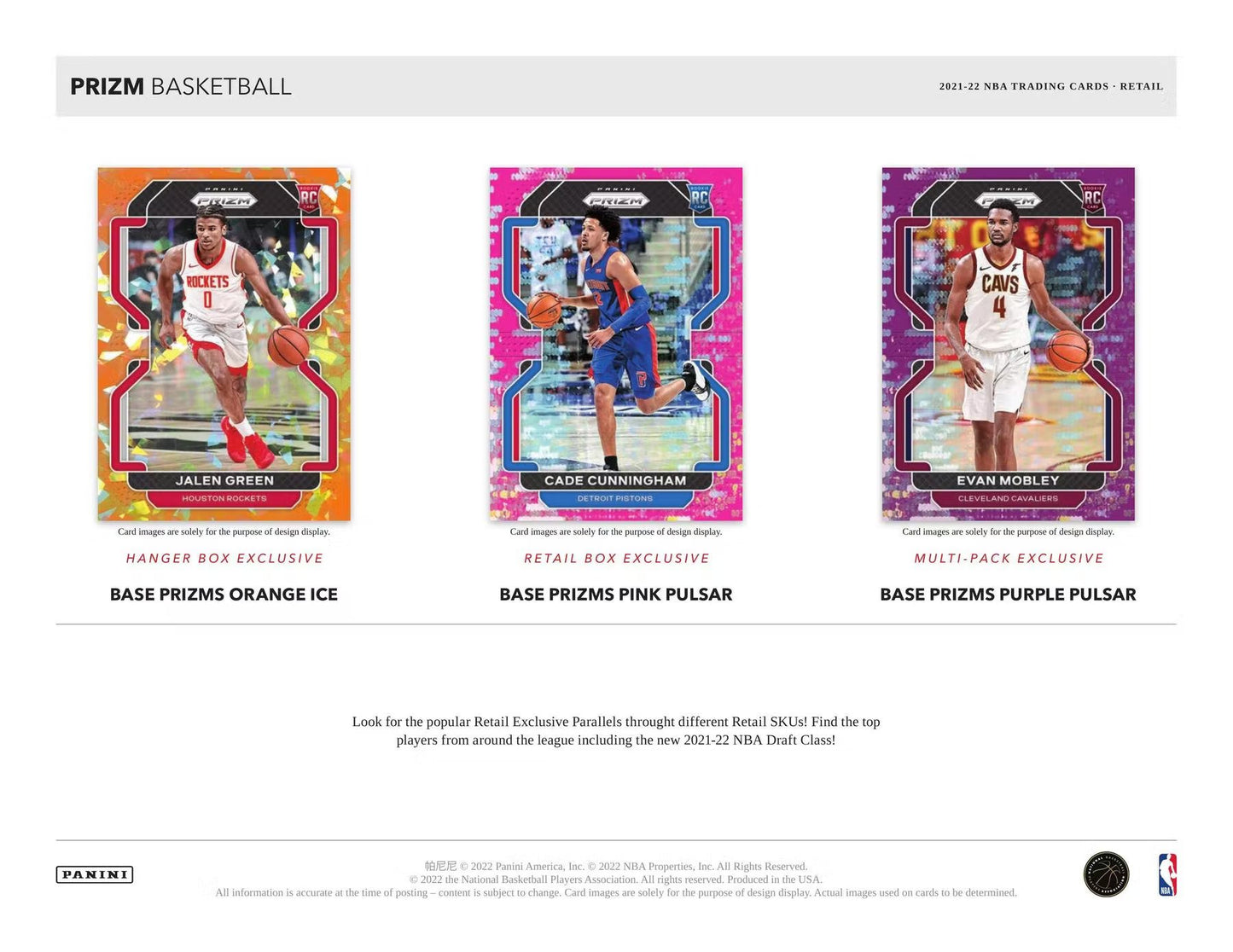 2021-22 Panini Prizm NBA Basketball Retail Box