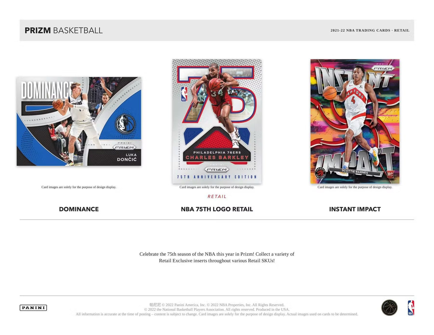 2021-22 Panini Prizm NBA Basketball Retail Box